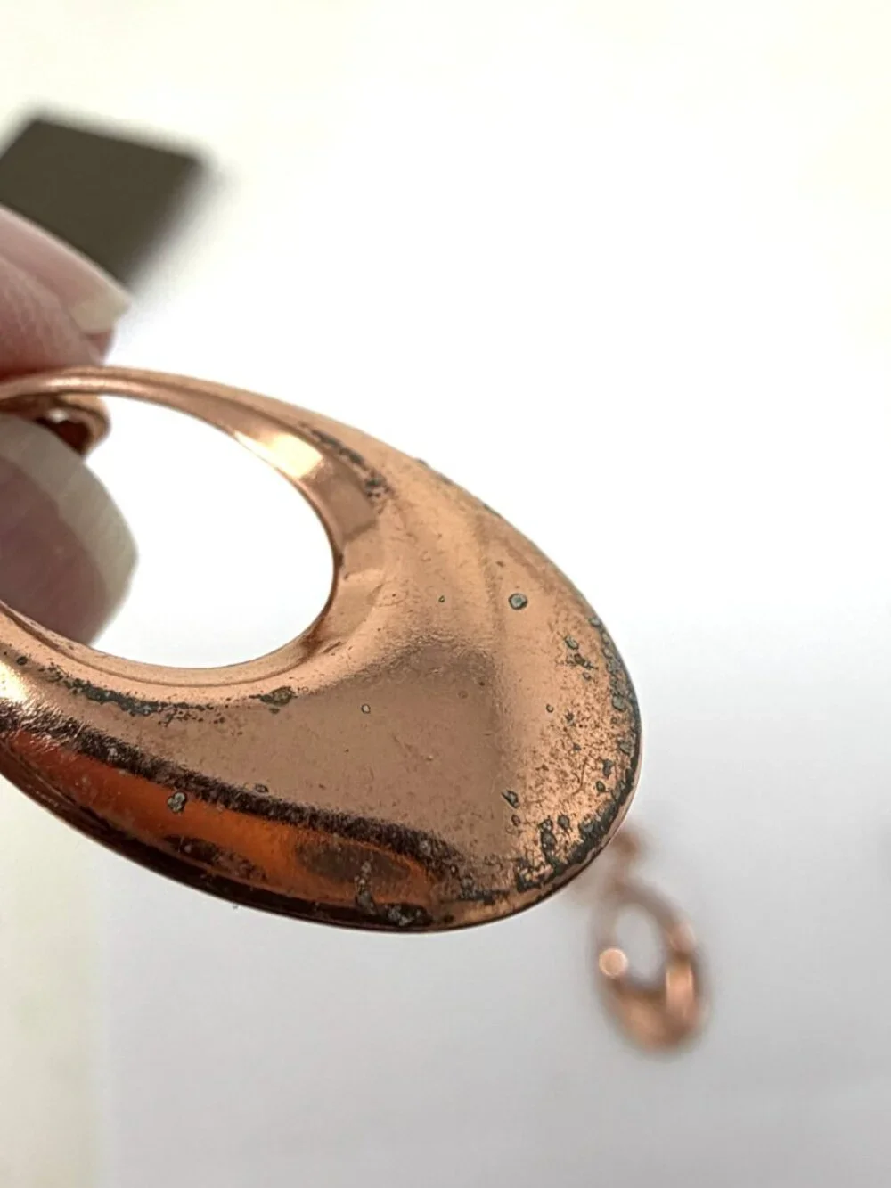 Vintage Copper Earrings 1.5” Door Knocker Clip-on Statement 3.9 grams